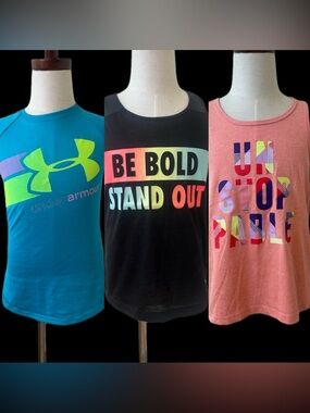 Under Armour Girls' Teal Graphic Performance Tee